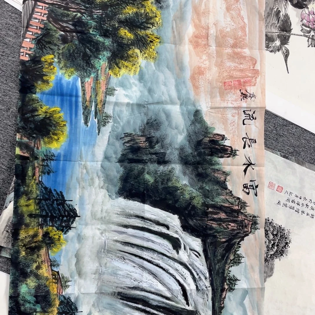 国画绘画作品多次参加全国