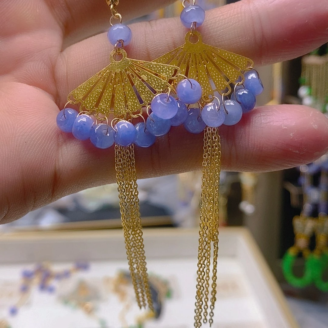 翡翠合金耳饰翡翠