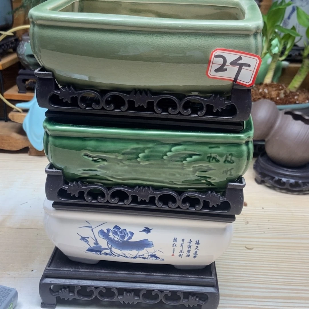 瓷片陶瓷花盆陶瓷艺术