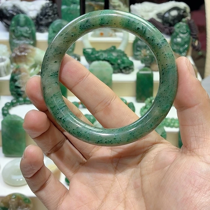 独山玉未镶嵌手镯59圈口