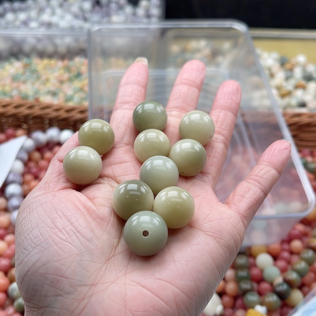 白玉菩提吊坠B/16mm/10+5颗瑕疵不售后