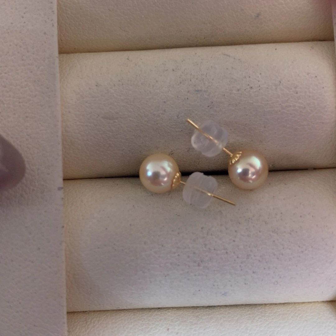 海水珍珠耳饰18K金镶嵌