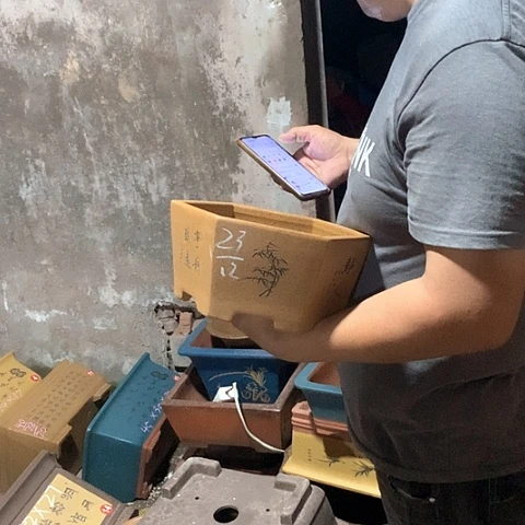 紫砂花盆手工艺品
