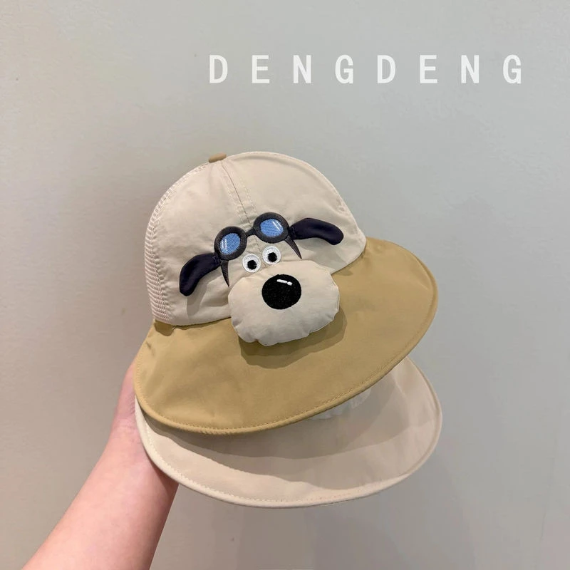 儿童可爱大檐遮阳帽春夏季宝宝薄款速干鸭舌帽男女婴儿防晒太阳帽
