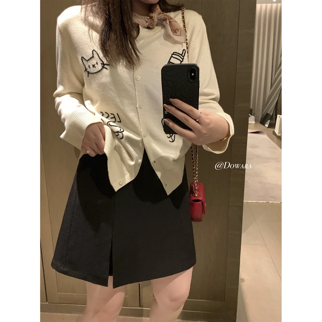 大婉酱微胖定制【娇贵千金】A字裙开叉半身裙设计西装裤裙2650D