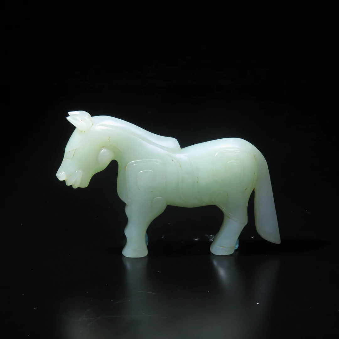 民国模古玉马/MZ610855/和田玉/民族文物