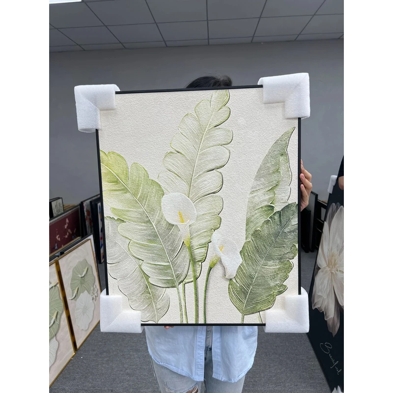 砂岩侘寂风电表箱装饰画遮挡弱电箱总电闸盒多媒体盒挂画5060