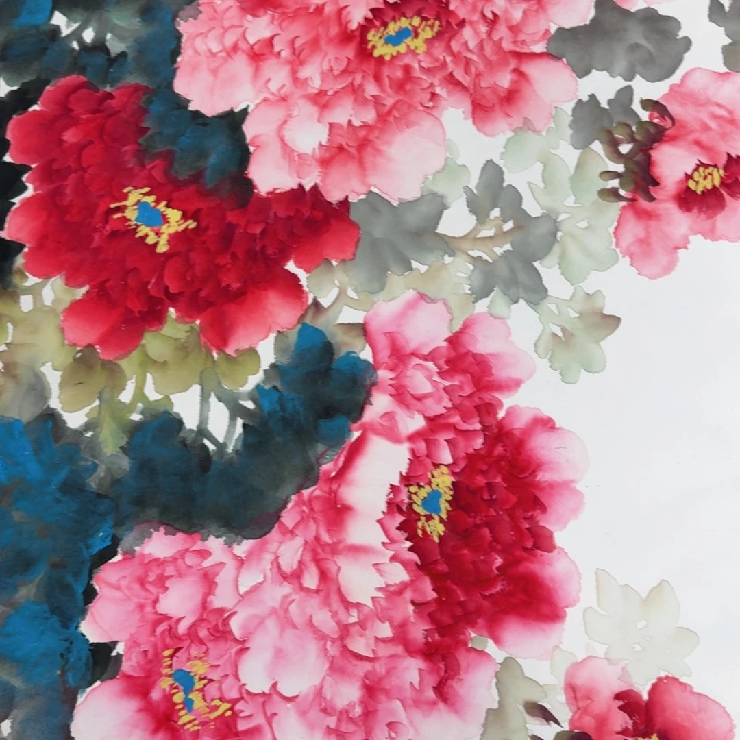 国画纯手绘山水花鸟作品