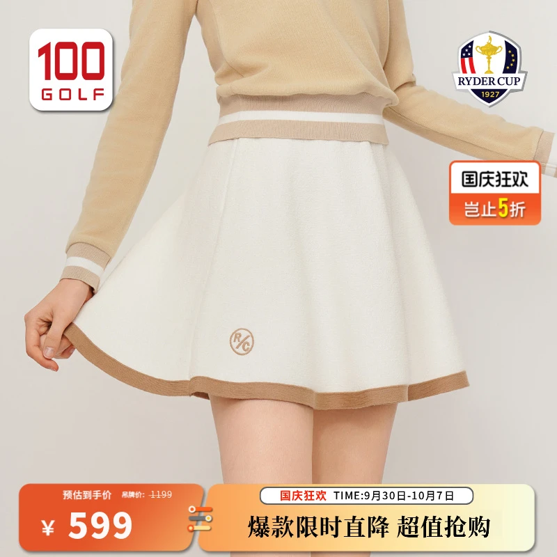 RYDER CUP莱德杯高尔夫短裙女时尚复古百搭运动百褶裙RF232DZ163