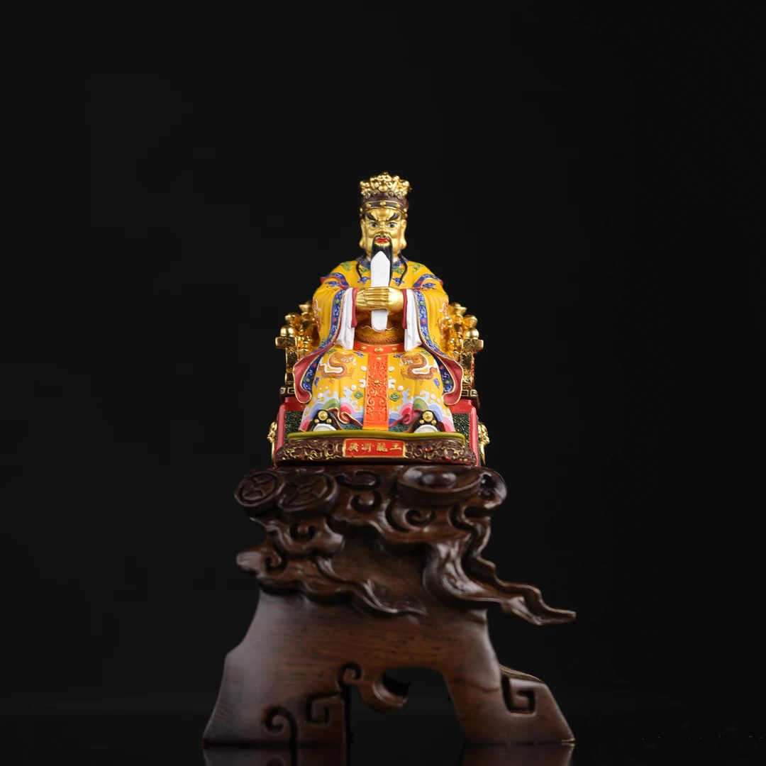含辰砂工艺品一团和气 | 原创设计精品朱砂彩绘五爷摆件