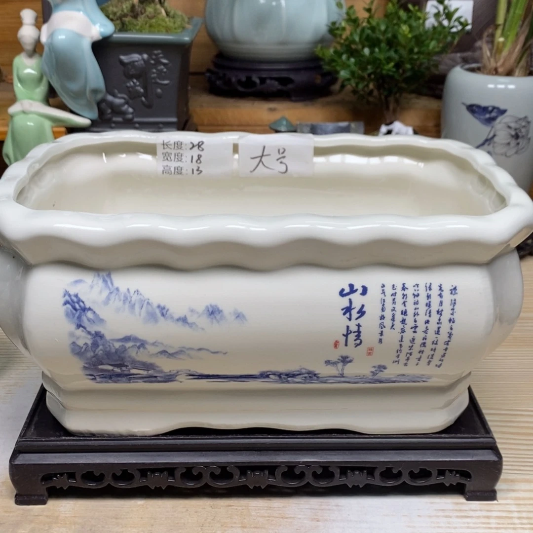 紫砂陶瓷艺术花盆陶瓷