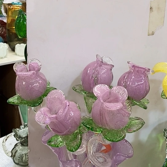 琉璃花瓶高45厘米夜光