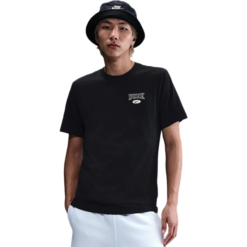 NIKE耐克男子双旦礼针织无领运动短T恤HJ0773-010