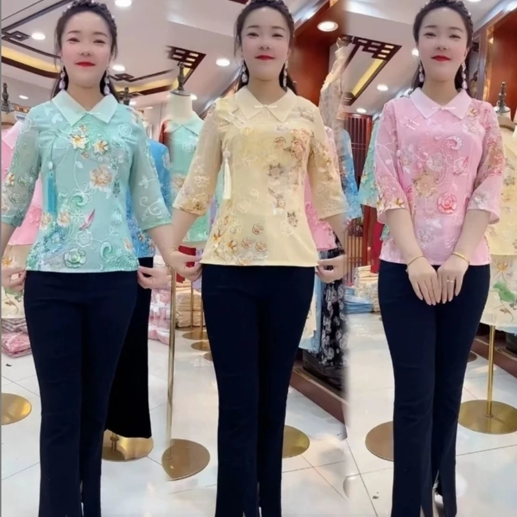 （BB26）2025新款夏季中国改良旗袍短款上衣