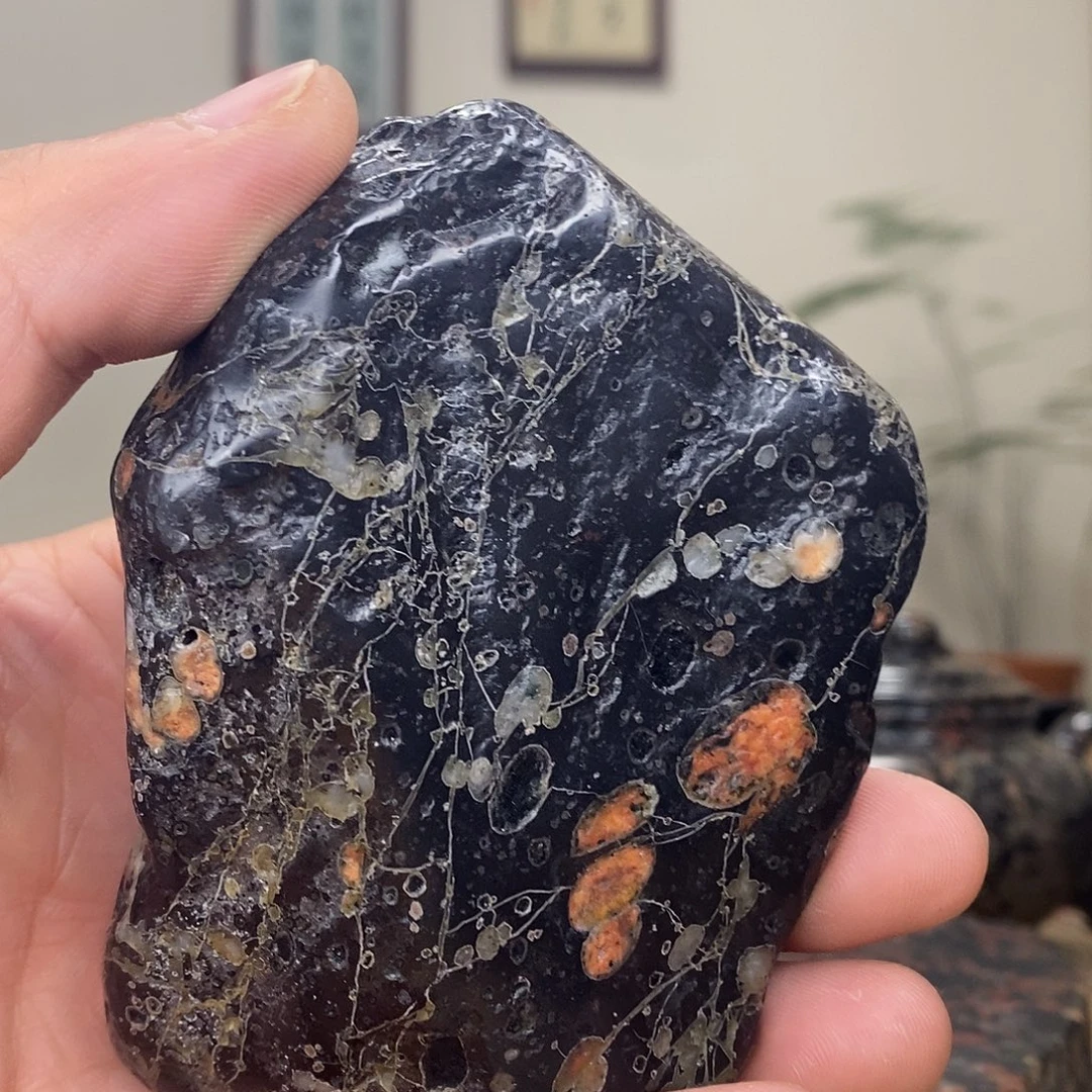 豫石匠梅花玉小鼻嘎随形手把压书石茶宠