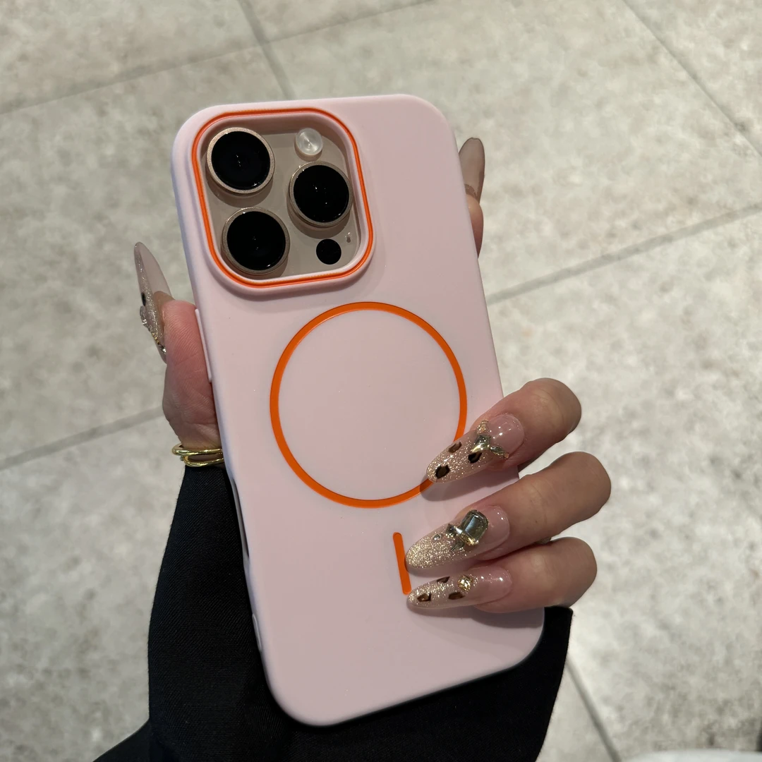 肤感磨砂磁吸适用苹果16promax手机壳小众iphone15时尚14高级13女