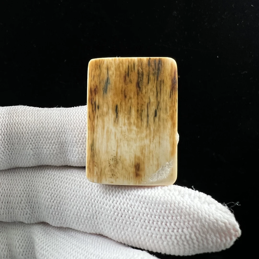 P1777天然猛犸牙 带皮无事牌 21*8*31mm支持鉴定 假一罚四