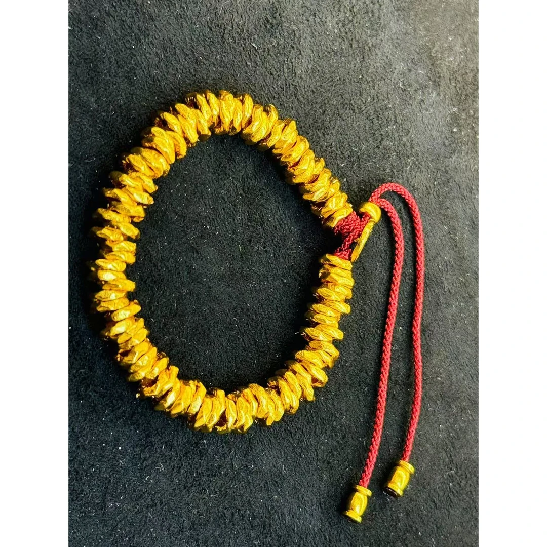 铜合金手链 新款铜镀K金盘缠爆款红绳情侣本命年五彩手链手绳手串