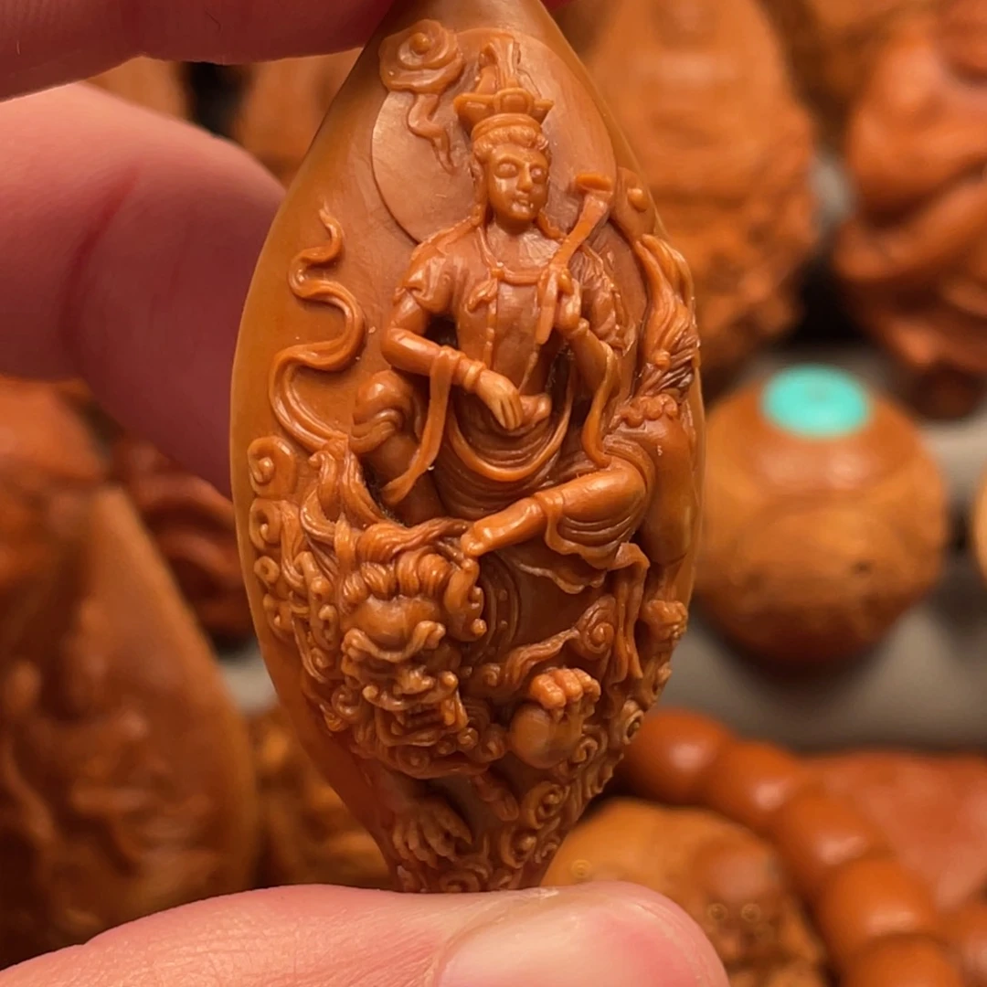 【闪购商品】橄榄核吊坠思**厚纯手工雕刻