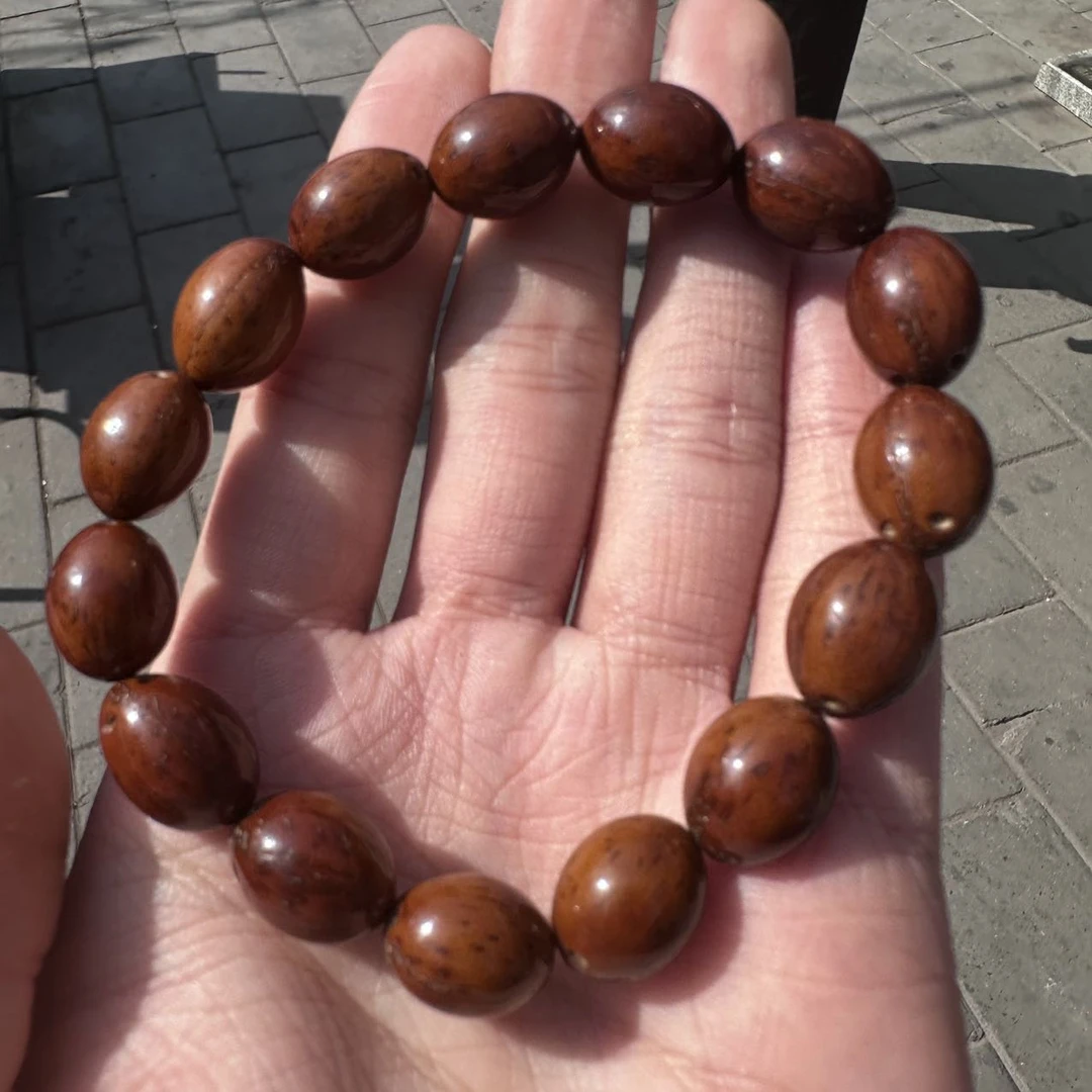 【地主专属】26 G56621-紫金鼠枣珠单圈手串-10mm