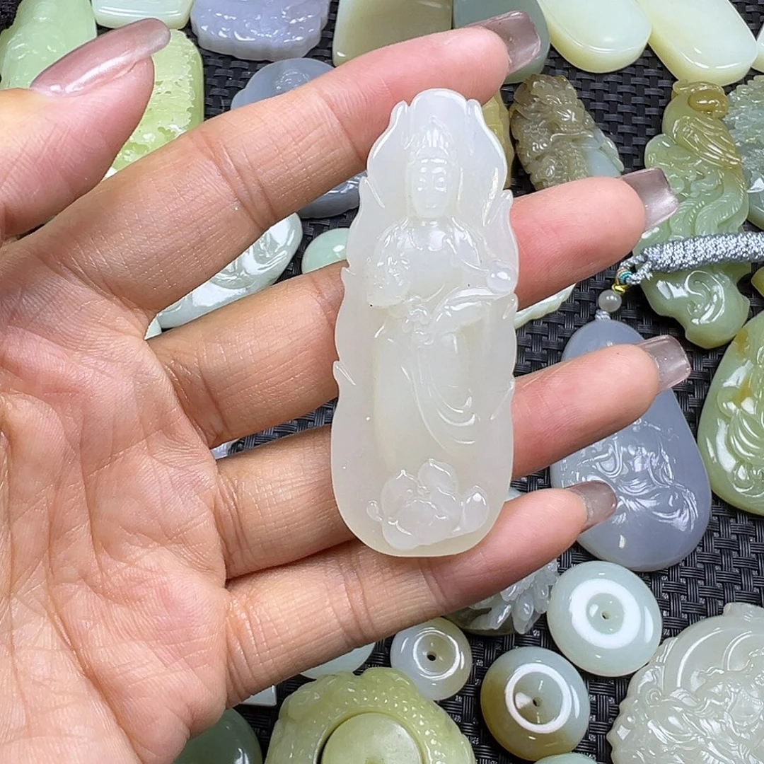 和田玉未镶嵌颈饰不62.4