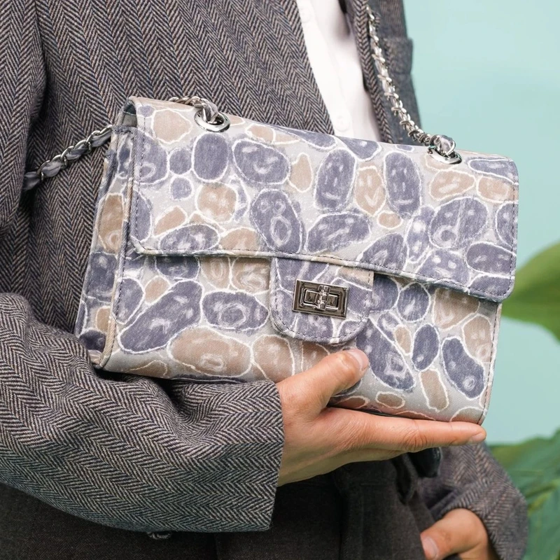 无则艺【链条包】青苔甜酷辣妹链条单肩斜挎小方包时尚潮流