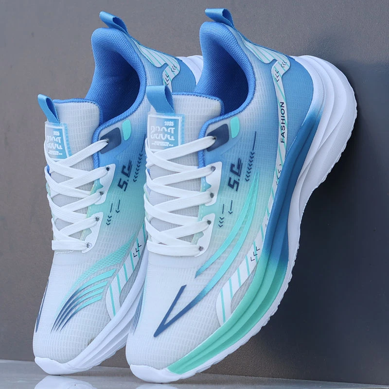 超轻跑步男鞋2025春夏新款鞋子男女情侣休闲运动鞋网面透气弹力鞋