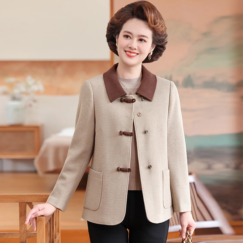 裳想容高端品质妈妈装外套2025秋新款年轻气质中老年女装洋气上衣