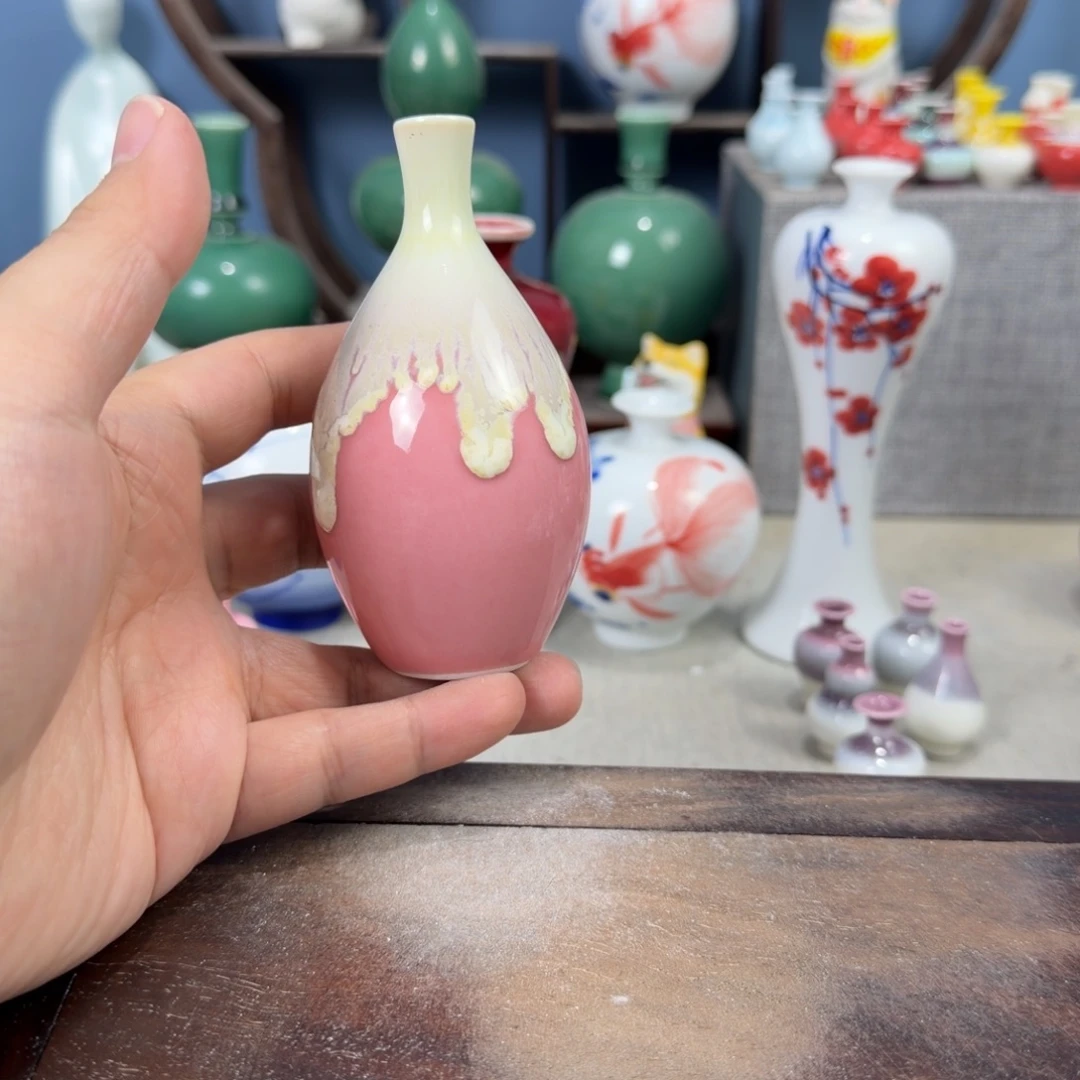 陶瓷手工小花器摆件