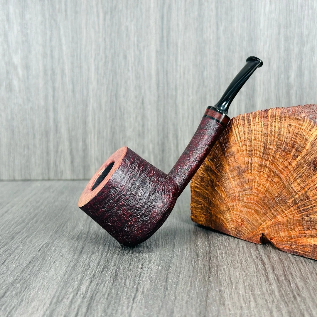 意大利维塔莱手工制作石楠木烟斗棕色喷砂平底锅