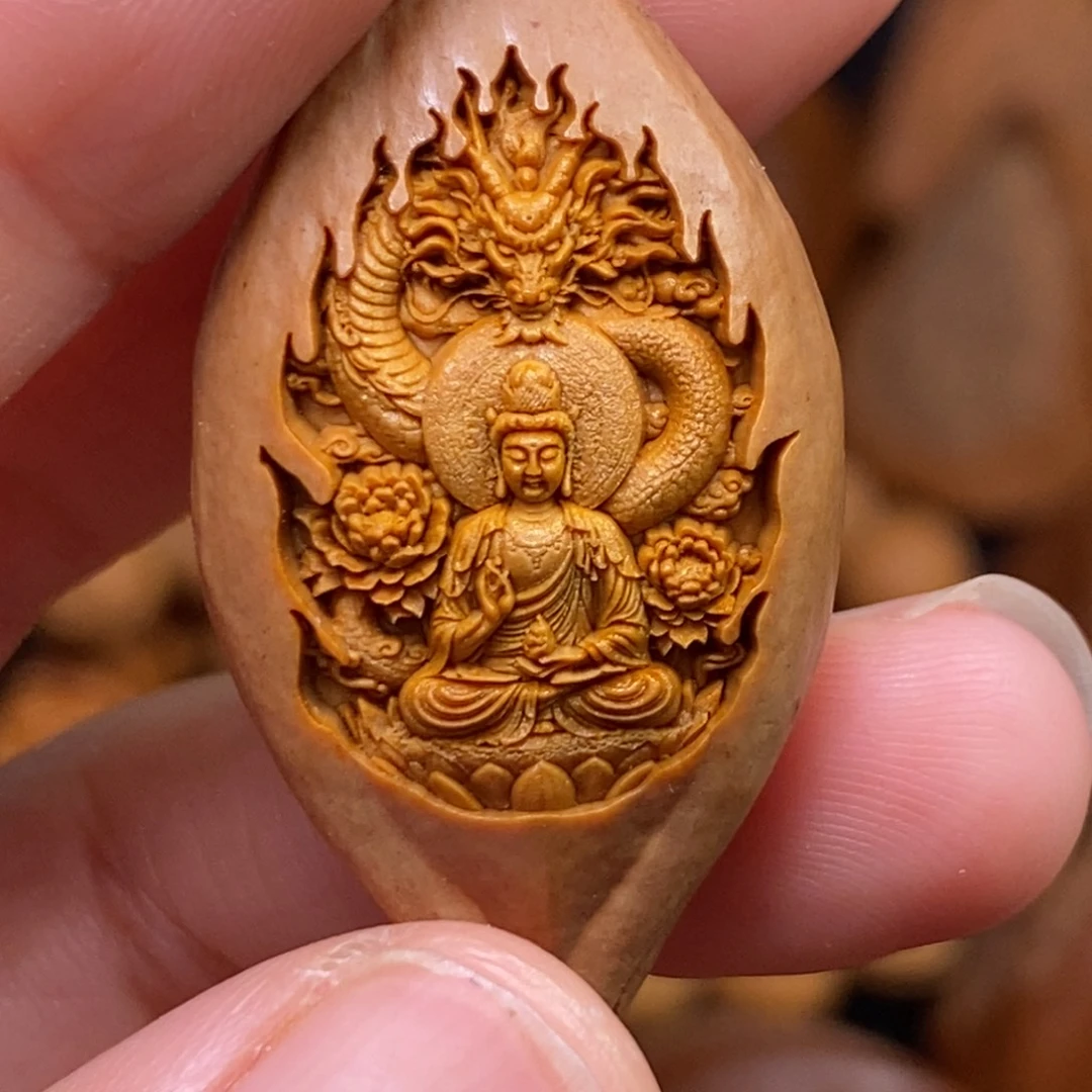 菩提籽类橄榄猴头核桃雕刻手串手链项链吊坠