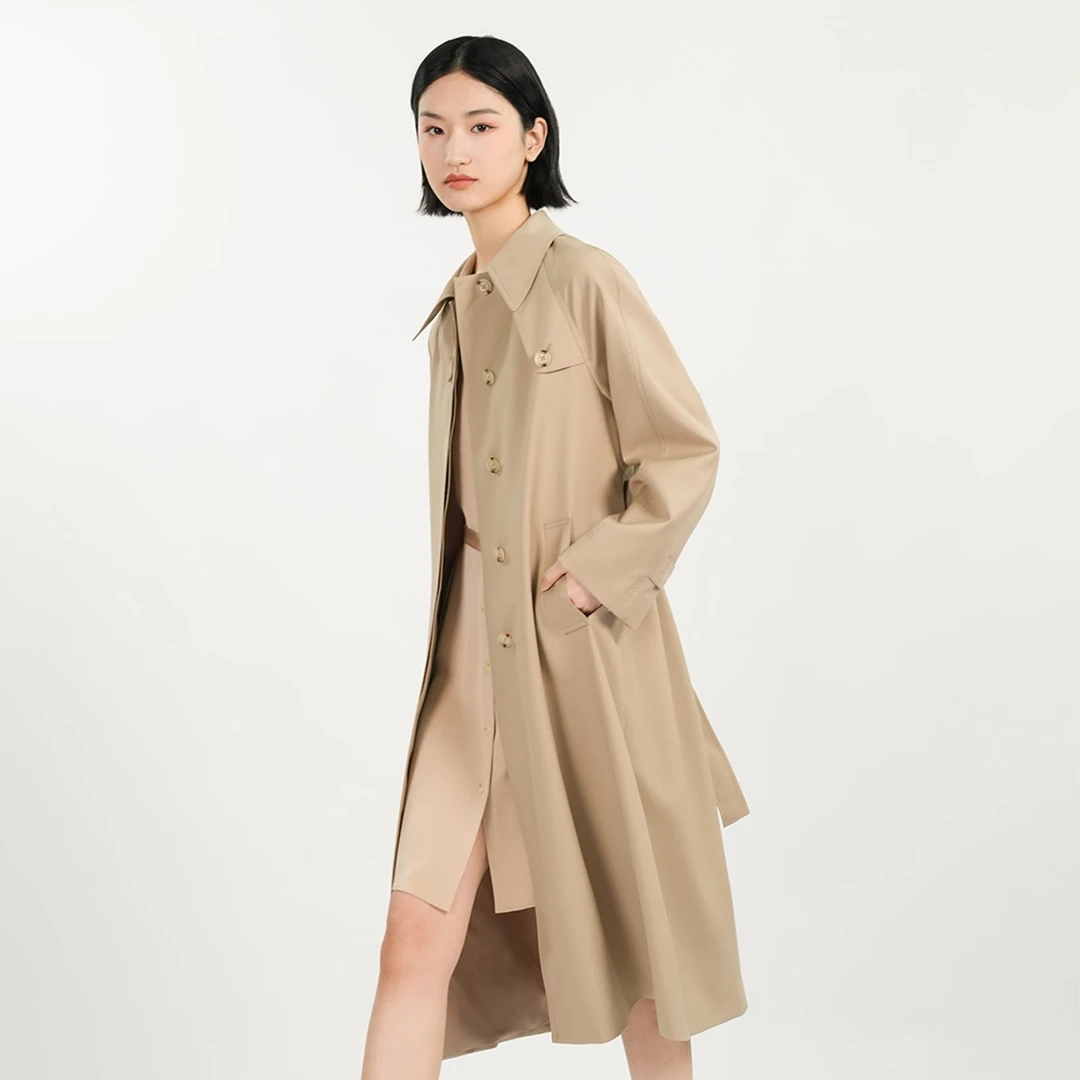 Bouthentique【欧若风】高级感经典高级不规则休闲风衣T24111B1R09