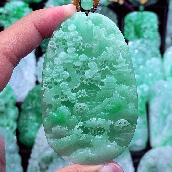 翡翠未镶嵌吊坠(不含链)