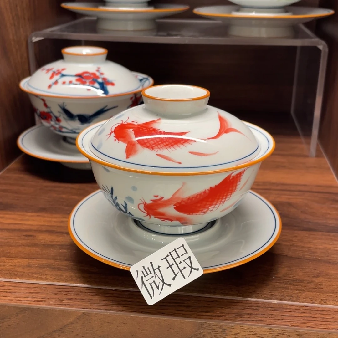 微瑕釉下彩纯手绘