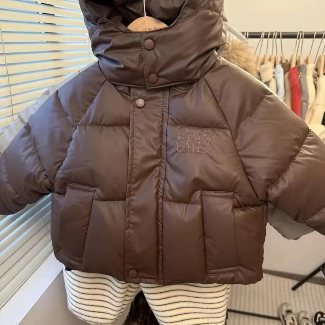 新款儿童加绒加厚棉服男童女童洋气冬季韩版小中童保暖外套