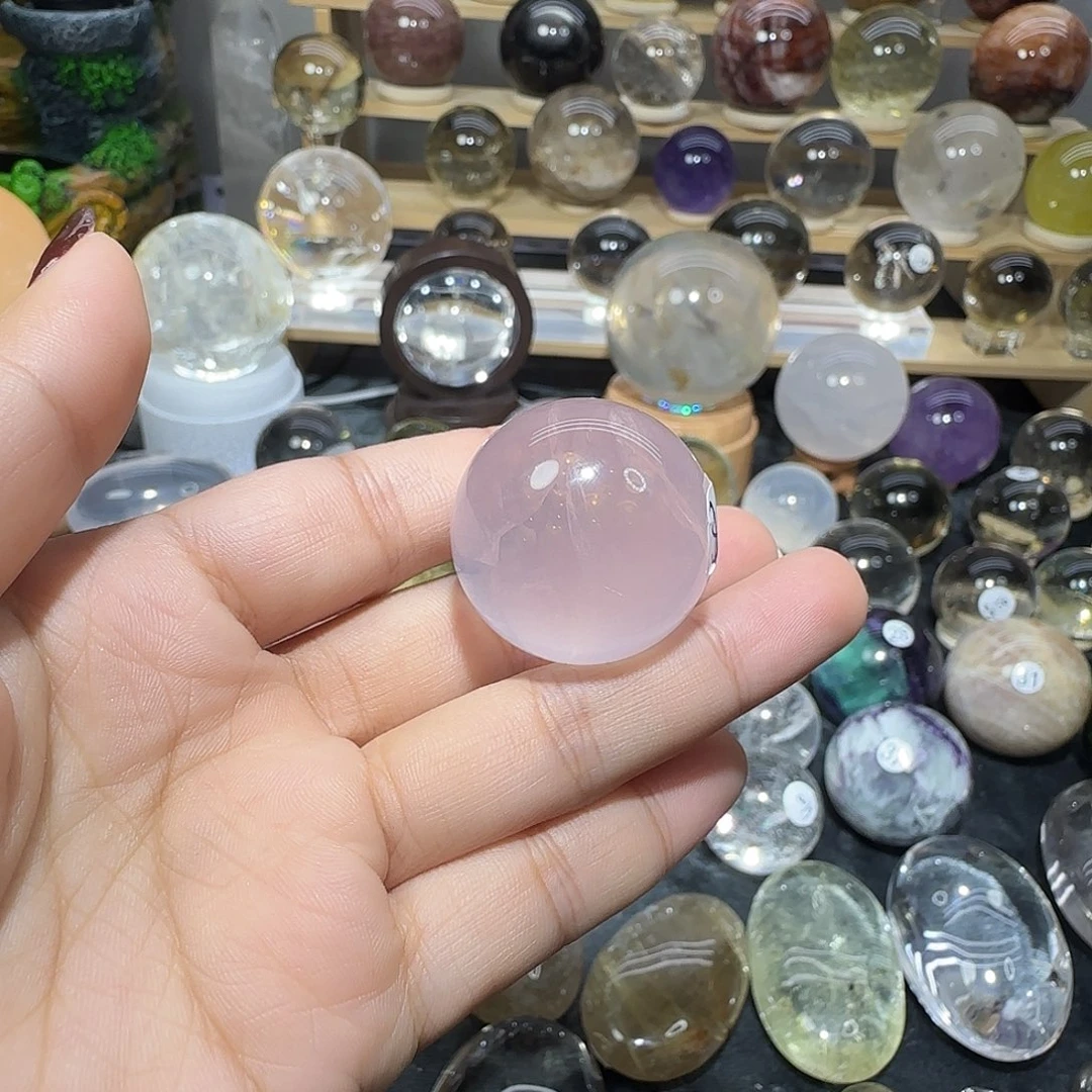 未镶嵌水晶珠宝半成品水透粉
