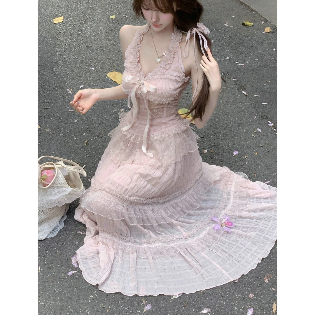 瑞茜·威瑟斯 赴约山海 夏温柔风法式设计感显瘦上衣长裙 R8215-1Y