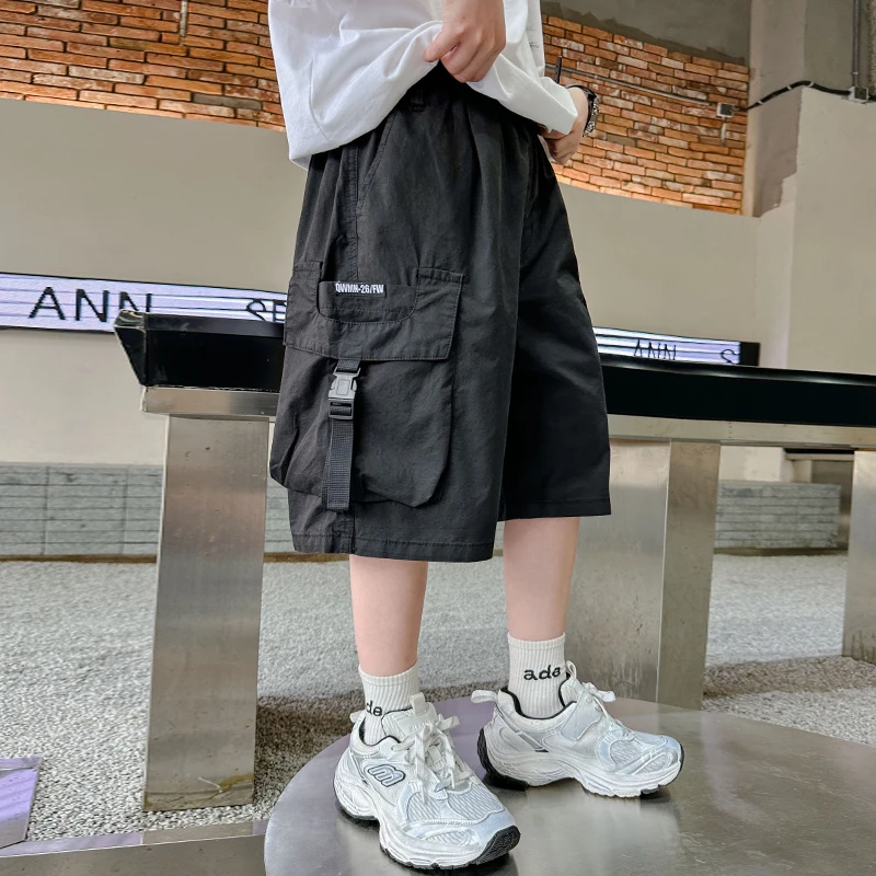 男童夏季薄款工装短裤2025新款中大童休闲韩版五分裤儿童洋气运动
