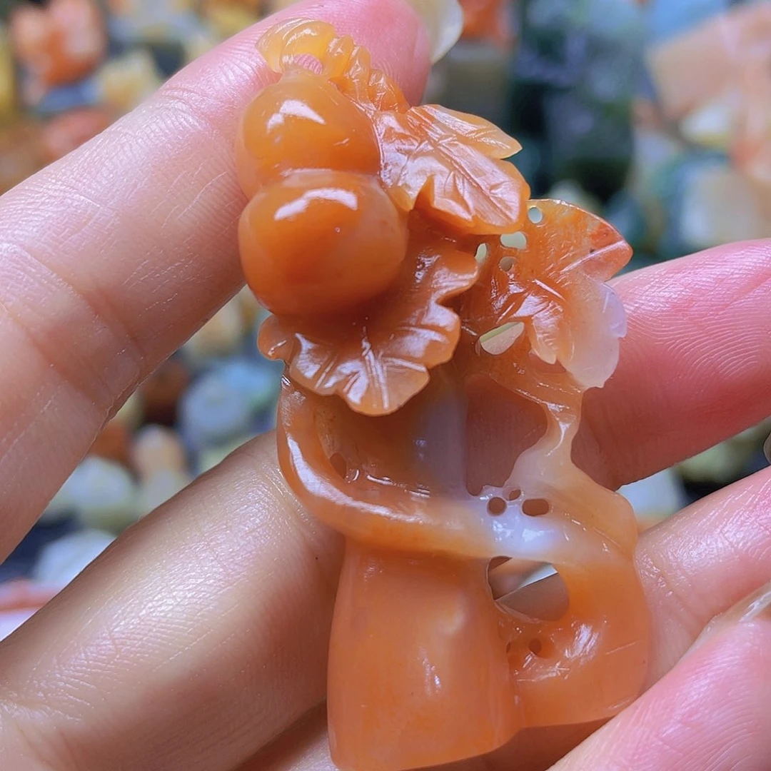 青田石印石小*常桃花冻