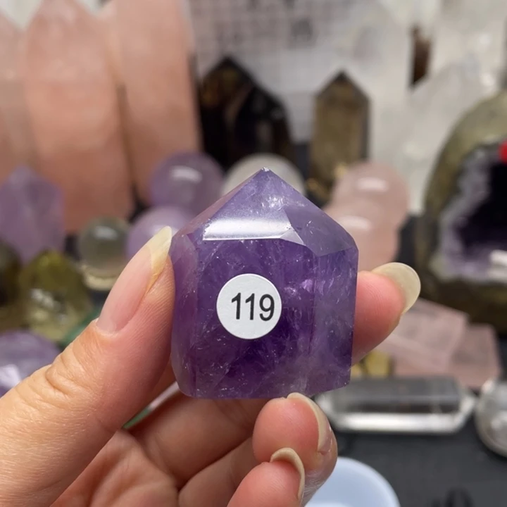 发饰未镶嵌水晶119紫水晶柱