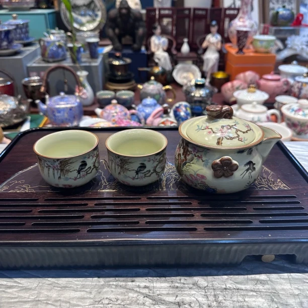 米黄汝窑手抓壶Zh1812