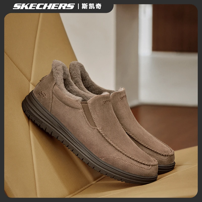 【羊毛雪地靴】斯凯奇25秋冬新款加绒加厚保暖男鞋舒适休闲鞋205606