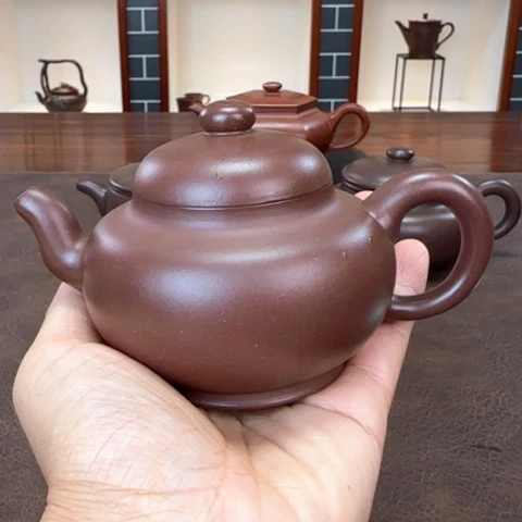 蟹***钱紫砂茶壶圆珠圆珠