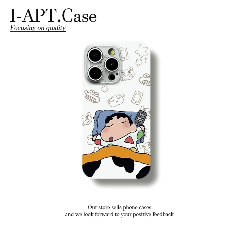 睡觉小新菲林软壳适用iPhone苹果16手机壳华为oppo小米vivo新款男