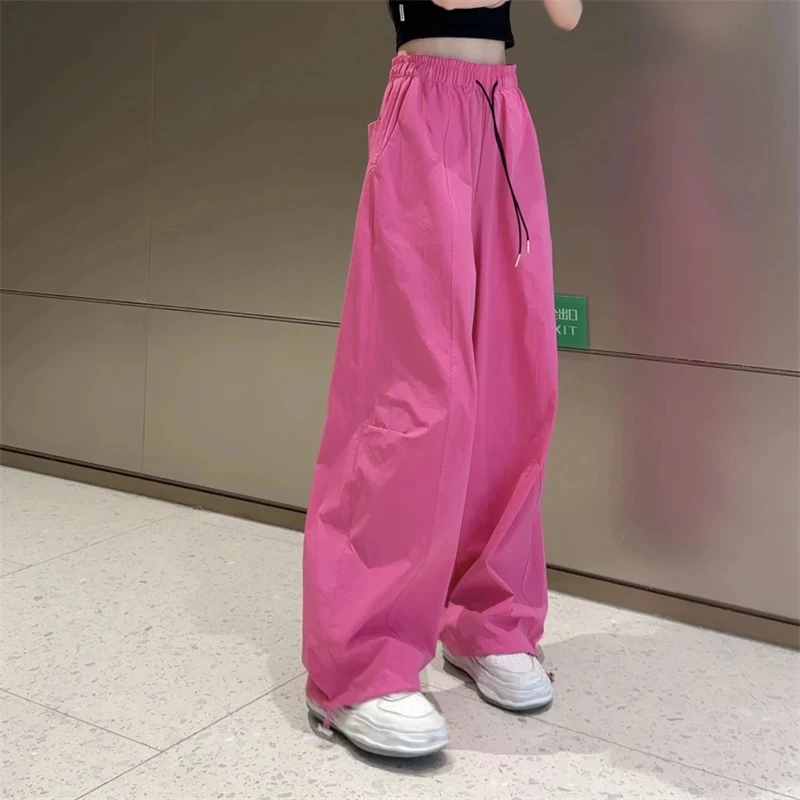 春夏超薄弯刀裤高腰休闲百搭显瘦刺绣字母香蕉裤裤子薄款