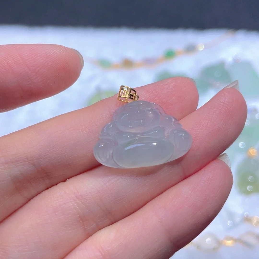 翡翠18K金镶嵌颈饰翡翠