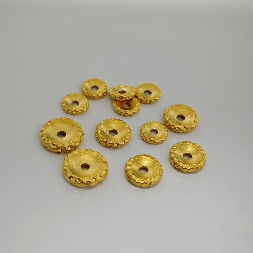 精工铜合金凹槽无相锤纹隔片垫片卡环diy文玩手串配件配饰