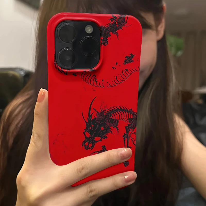 【好运红龙】新款国风适用iPhone16苹果15promax手机壳14pro小众13