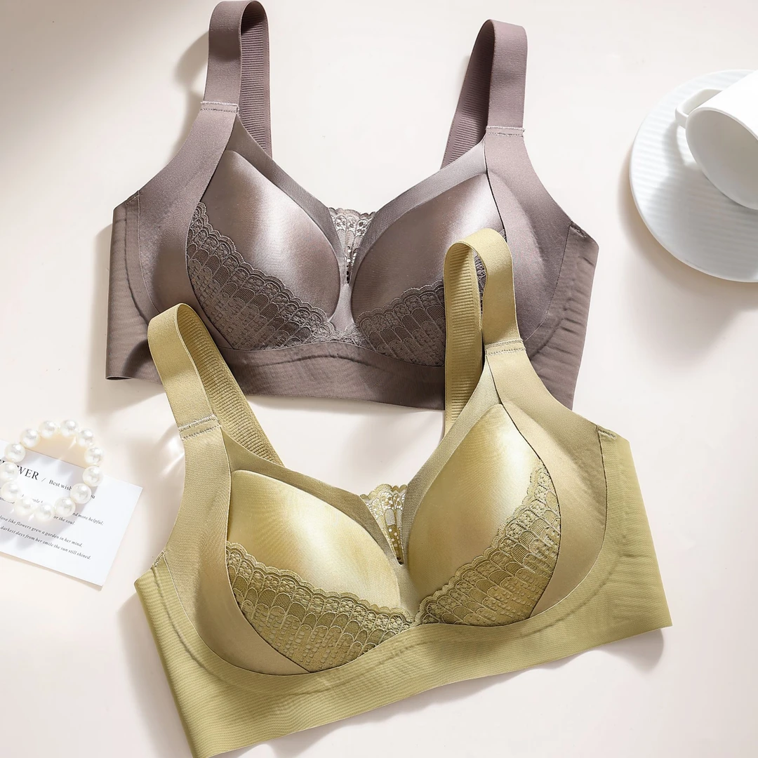 梦玫思【金绷带升级款】无钢圈美背薄款文胸夏季聚拢收副乳大码内衣