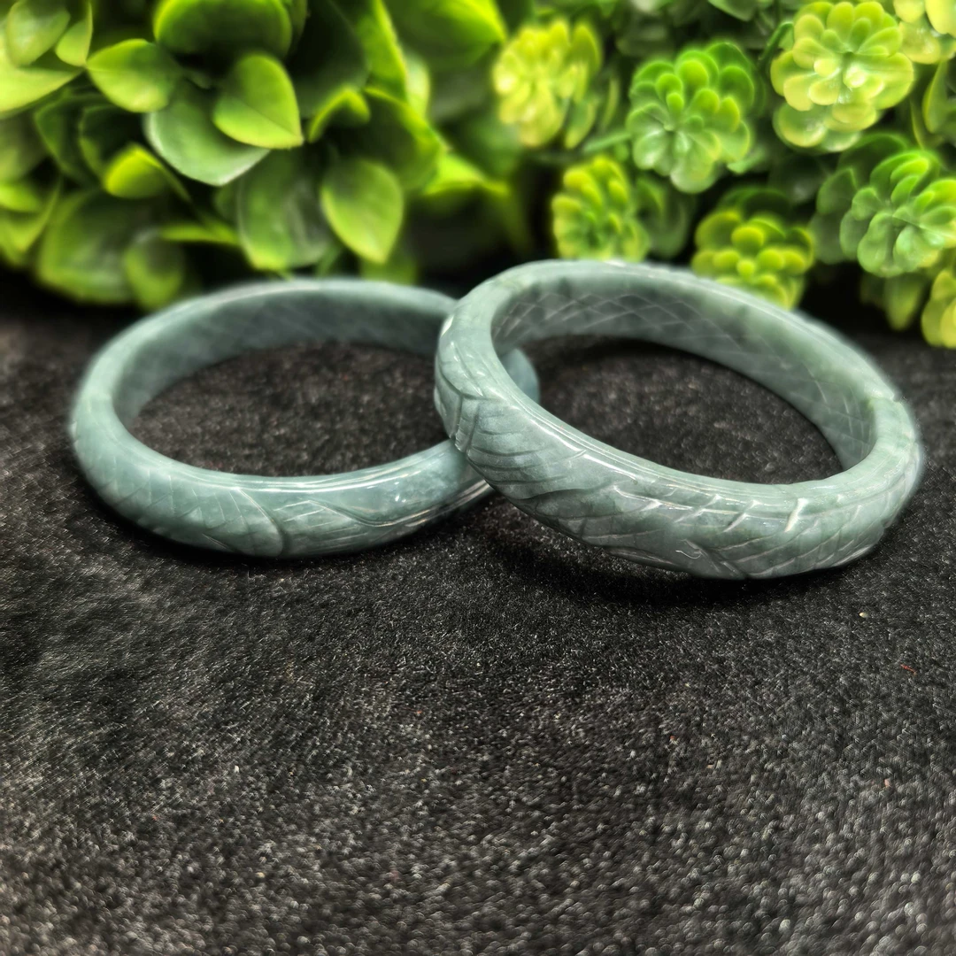 江德洋珠宝A5455翡翠A货龙凤手镯-配礼盒-多样性发货只发一件